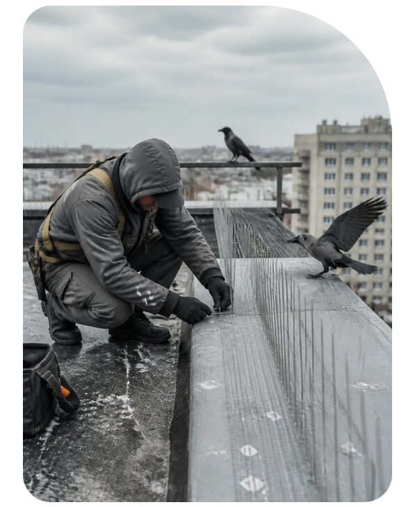 Защита от ворон под ключ в Мичуринске по цене от 5177 р. | Сенат-Мчр